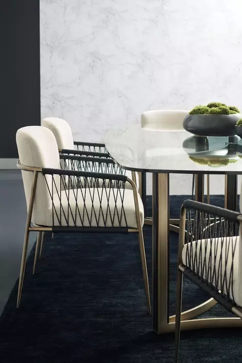 Remix Woven Oatmeal Upholstered Dining Chair