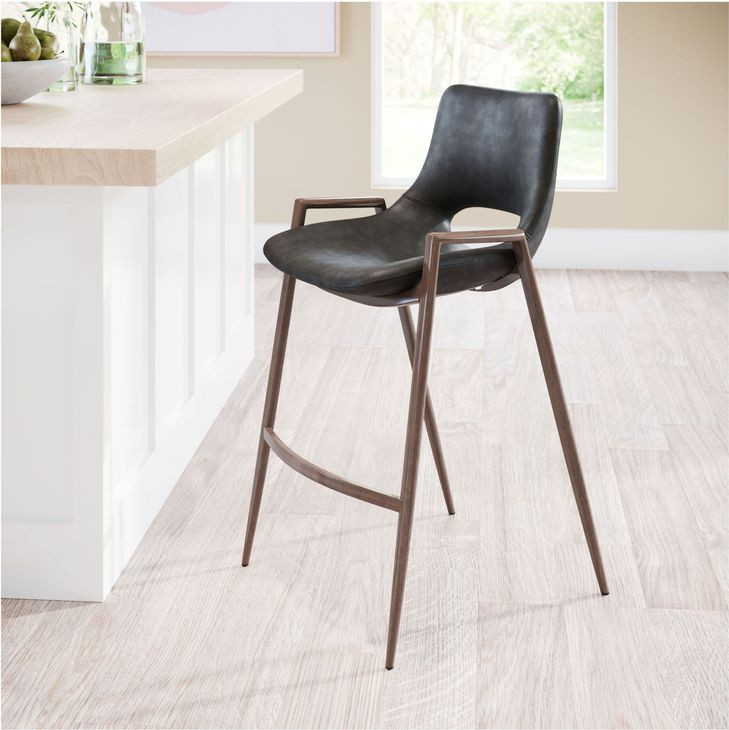 Desi Black Counter Height Chair Set Of 2
