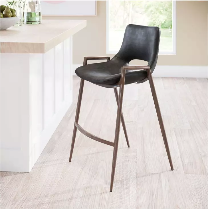 Desi Black Counter Height Chair Set Of 2