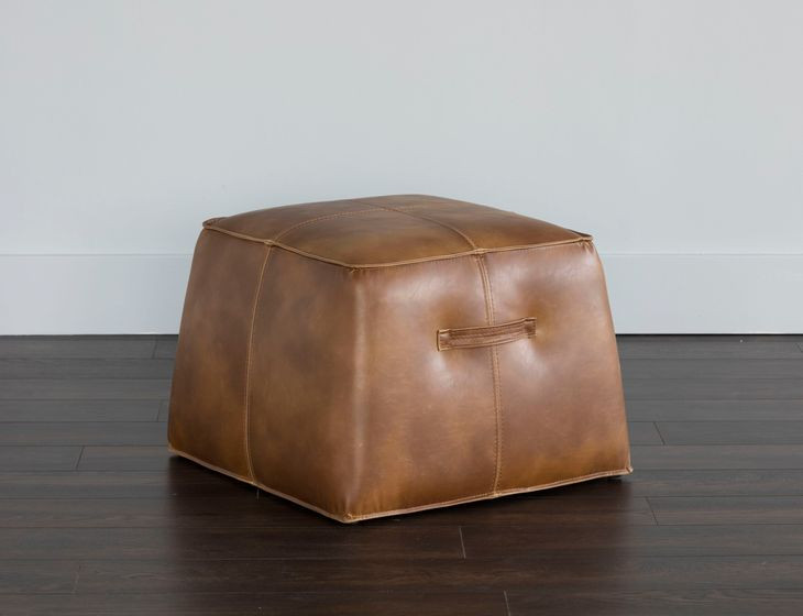 Ashford Tobacco Tan Upholstered Square Ottoman