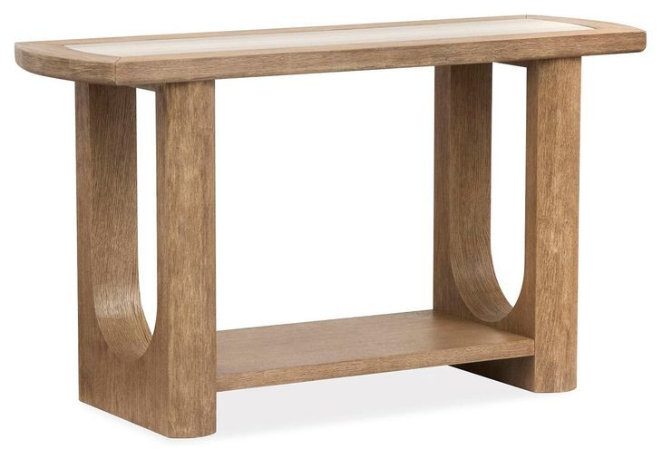 Bradford Riverbed Beige Rectangular Marble Top Sofa Table