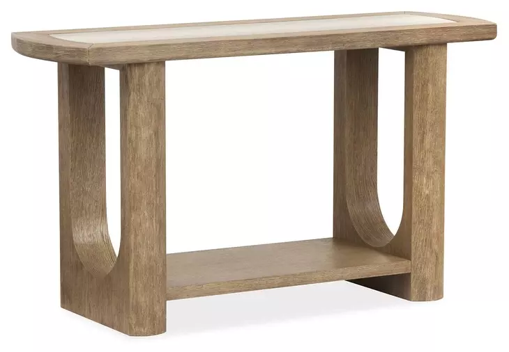 Bradford Riverbed Beige Rectangular Marble Top Sofa Table