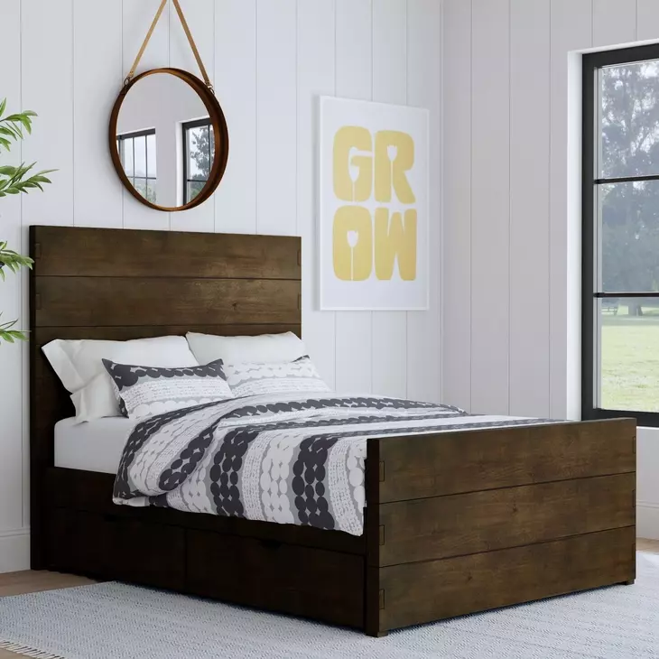 Dovetail Graphite Full Panel Bed