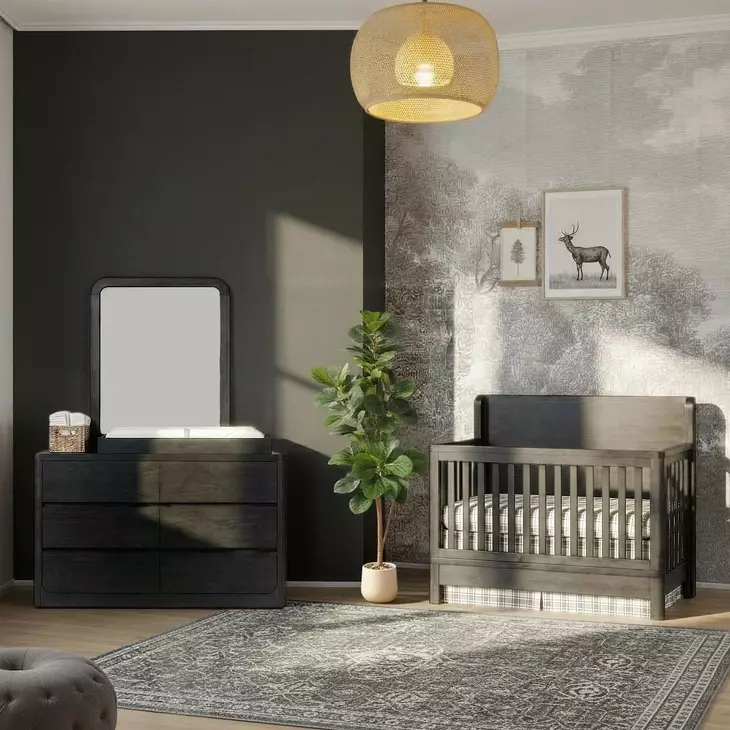 Modena Midnight Blue Convertible Crib