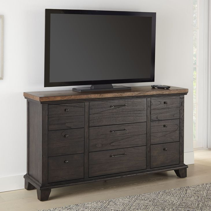 Bear Creek Brown 9 Drawers Dresser