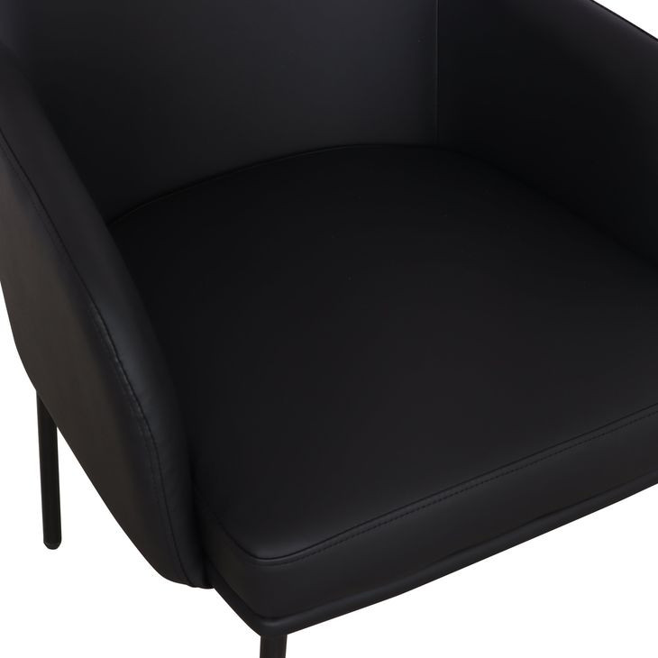Sydney Black Upholstered Arm Chair Set of 2