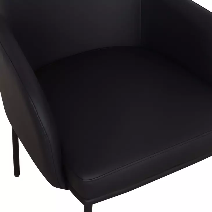 Sydney Black Upholstered Arm Chair Set of 2