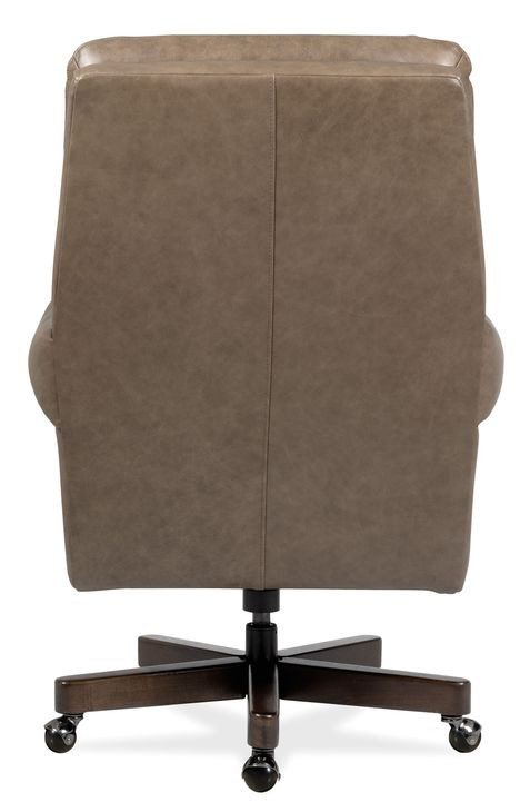 Lenia Rich Brown Leather Upholstered Swivel Tilt Executive Chair