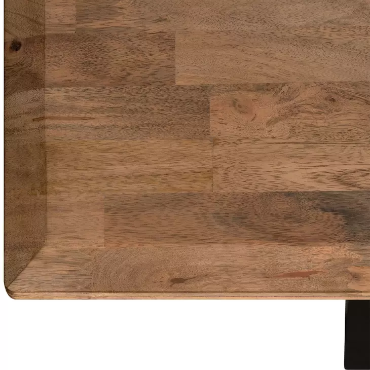 Austin Natural Mango and Black 76" Rectangular Counter Height Dining Table