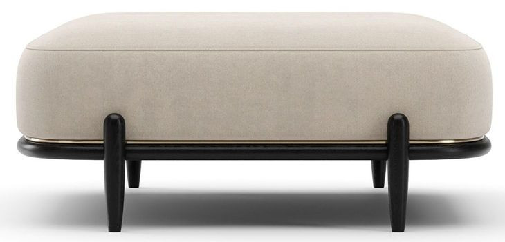 Madera Oatmeal Upholstered Rectangular Ottoman