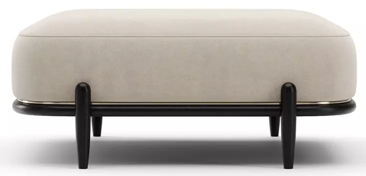Madera Oatmeal Upholstered Rectangular Ottoman