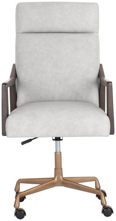 Tavistock Saloon Light Gray Leather Upholstered Office Chair