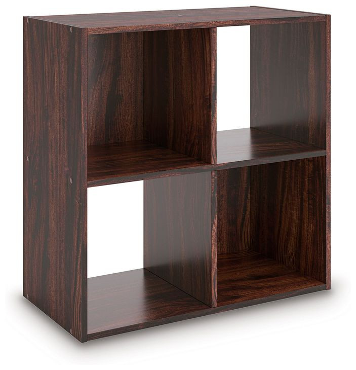 Glosmount Cherry and Light Brown Four Cube Organizer