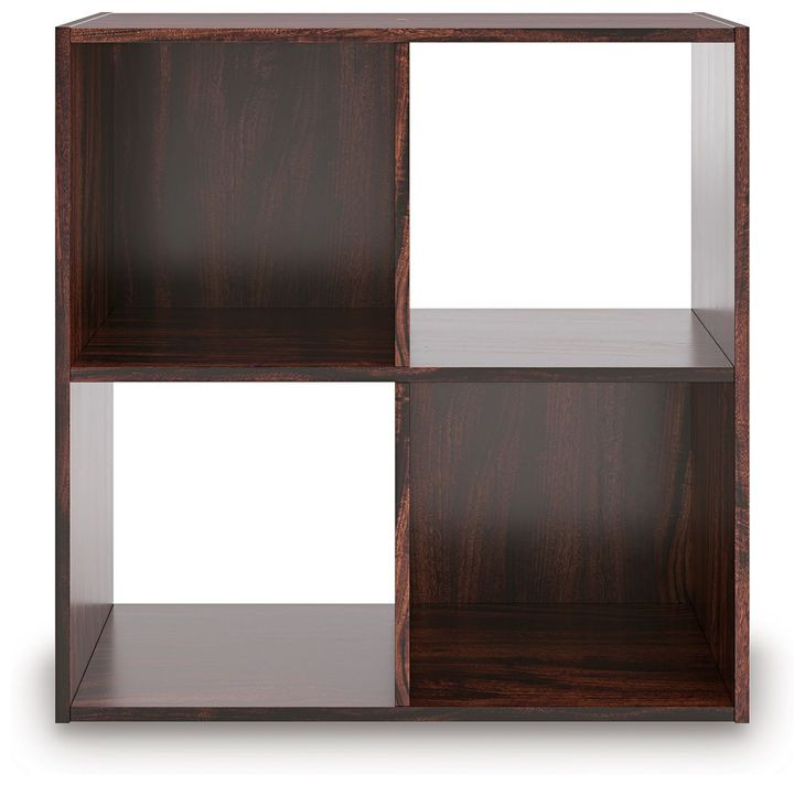 Glosmount Cherry and Light Brown Four Cube Organizer