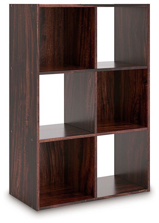 Glosmount Cherry and Light Brown Six Cube Organizer