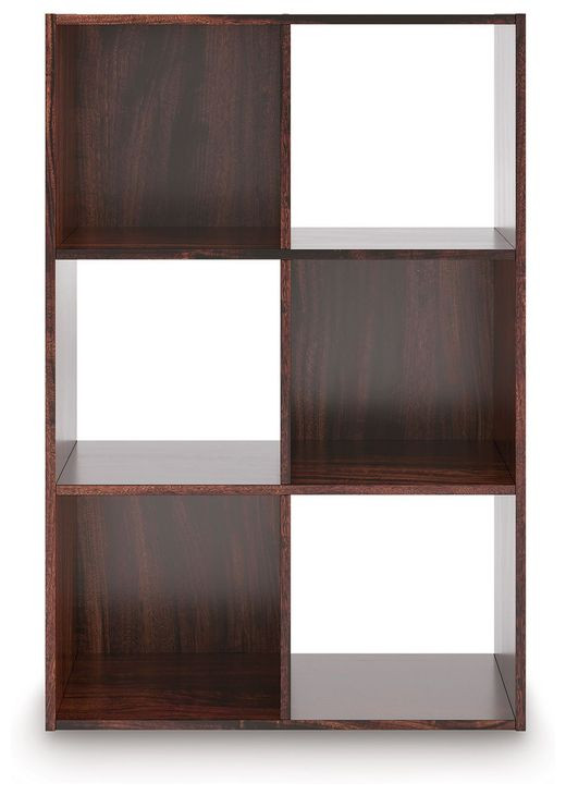 Glosmount Cherry and Light Brown Six Cube Organizer