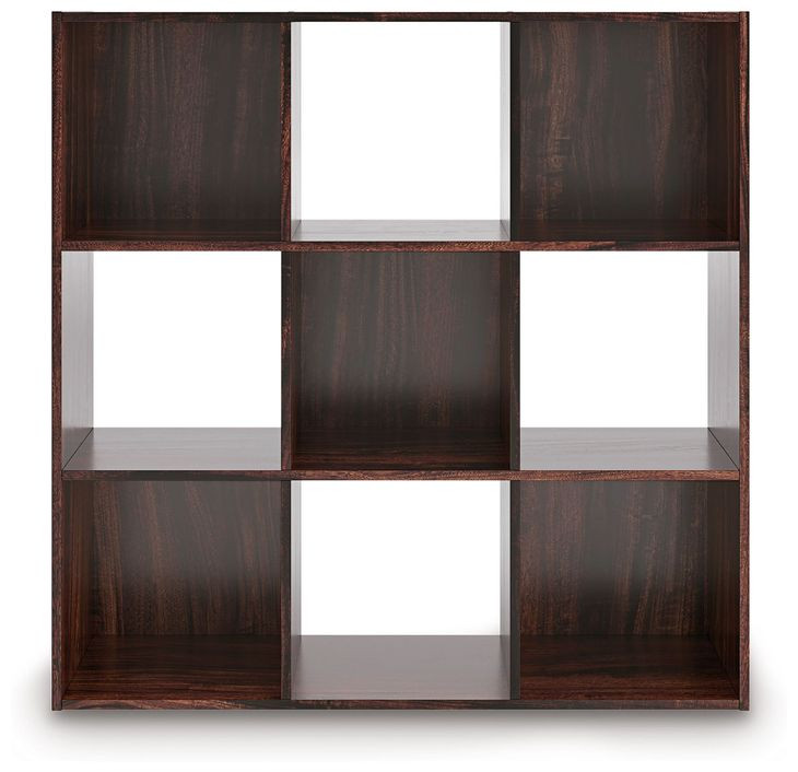 Glosmount Cherry and Light Brown Nine Cube Organizer