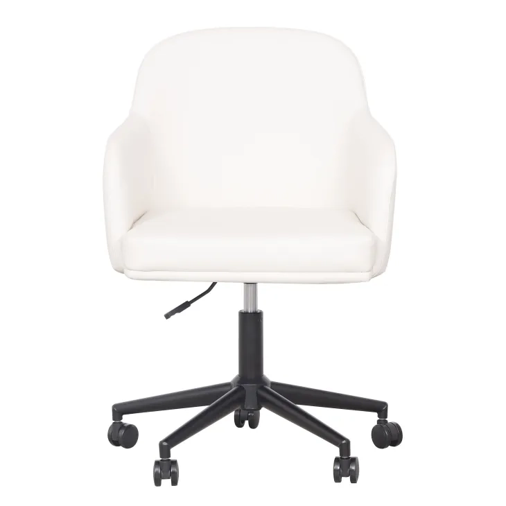 Sydney Cream Upholstered Swivel Desk Chair
