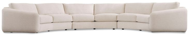 Soleil Beige 3 Piece Modular Sectional with Pillows