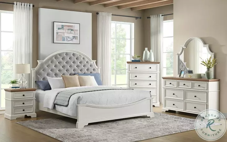 Ulysses Off White And Brown 3 Drawer Youth Nightstand