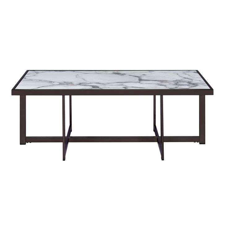 Kayley White Rectangular Sintered Stone Cocktail Table