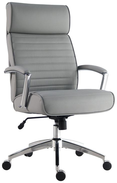 DC 602 SFGR Softy Gray Upholstered Tall Desk Chair
