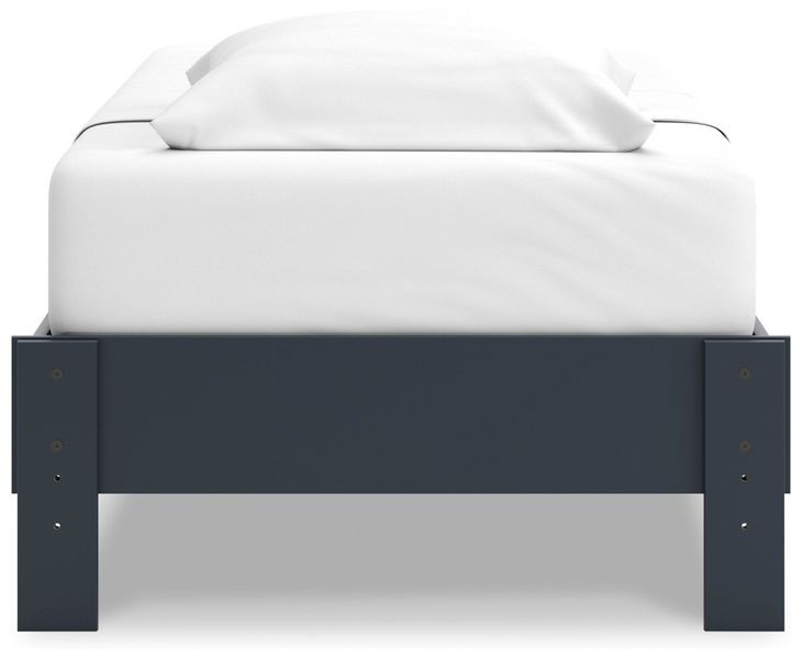 Simmenfort Matte Navy Twin Platform Bed