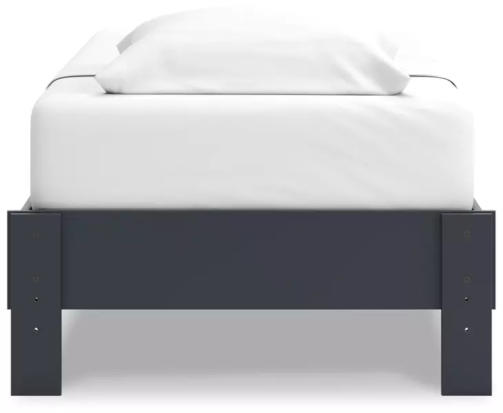 Simmenfort Matte Navy Twin Platform Bed