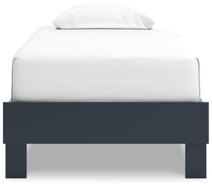 Simmenfort Matte Navy Twin Platform Bed
