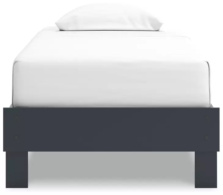 Simmenfort Matte Navy Twin Platform Bed