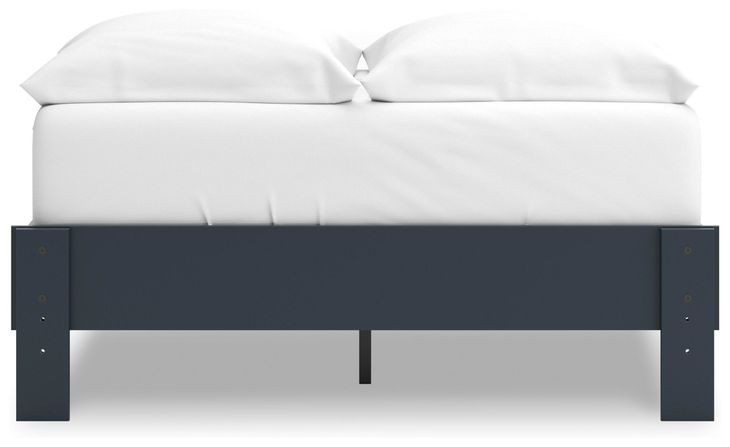 Simmenfort Matte Navy Full Platform Bed