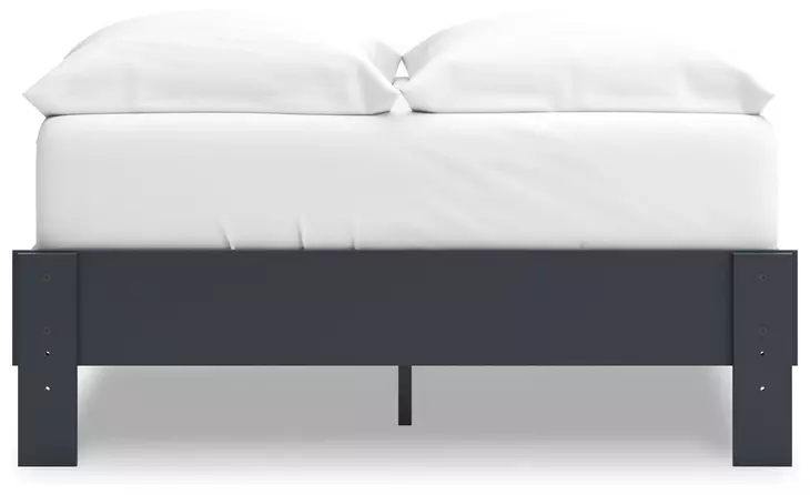 Simmenfort Matte Navy Full Platform Bed