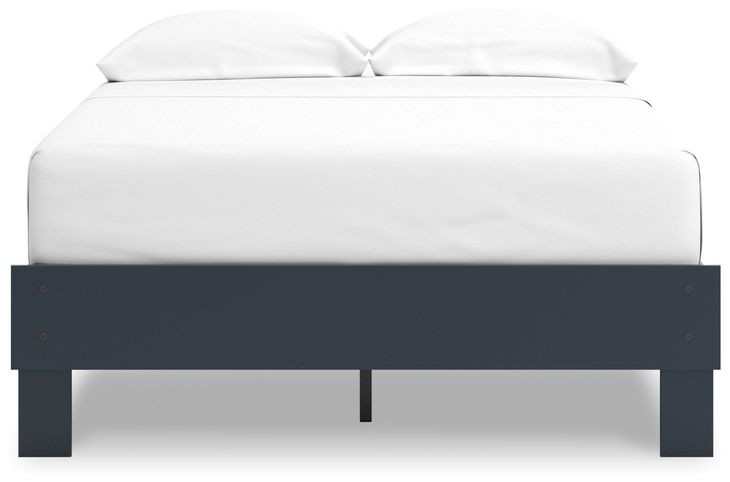 Simmenfort Matte Navy Full Platform Bed