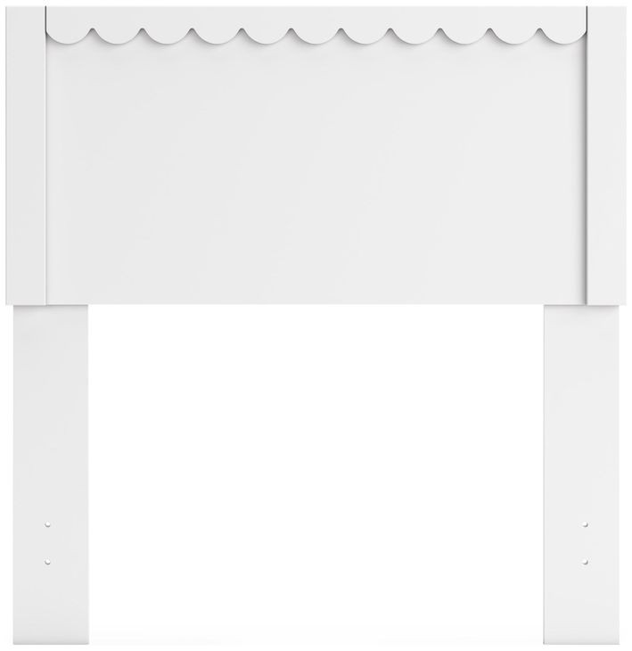 Hallityn Matte White Twin Panel Headboard