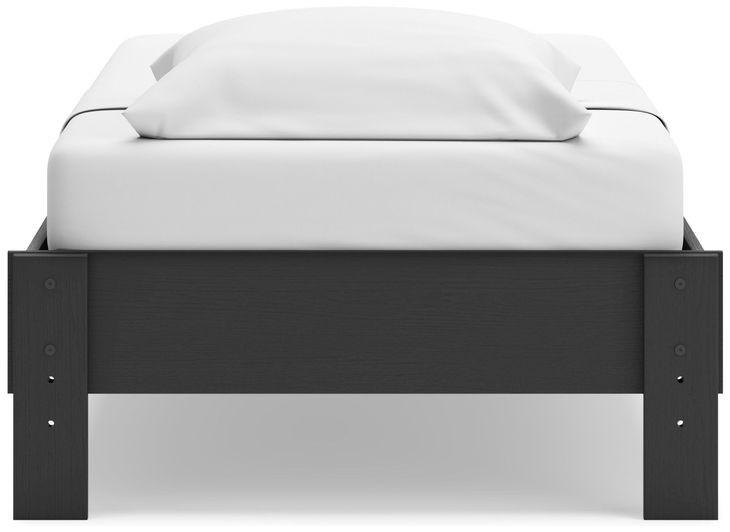 Socalle Matte Black Twin Platform Bed