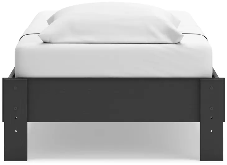 Socalle Matte Black Twin Platform Bed