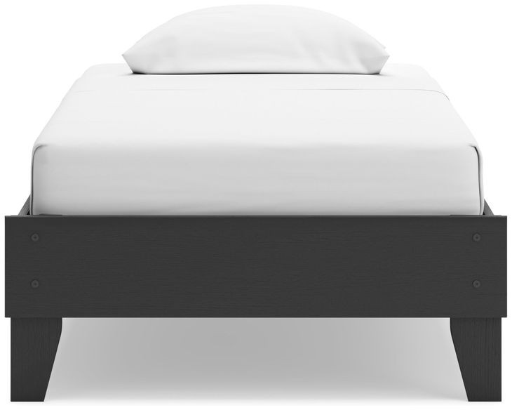 Socalle Matte Black Twin Platform Bed