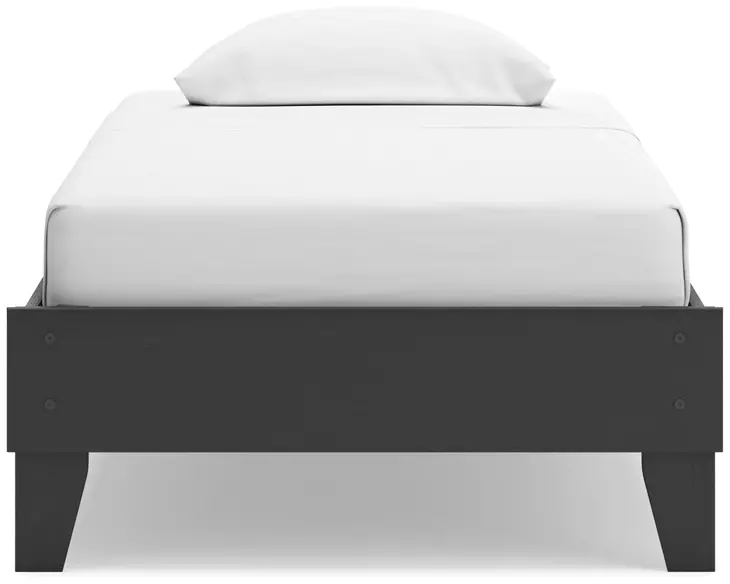 Socalle Matte Black Twin Platform Bed