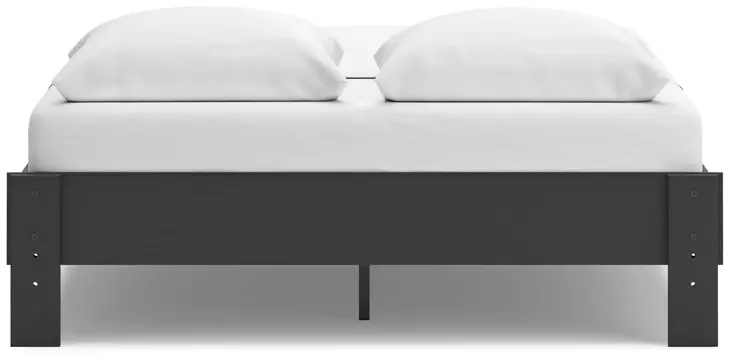 Socalle Matte Black Queen Platform Bed