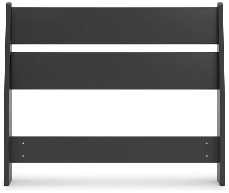 Socalle Matte Black Twin Panel Headboard