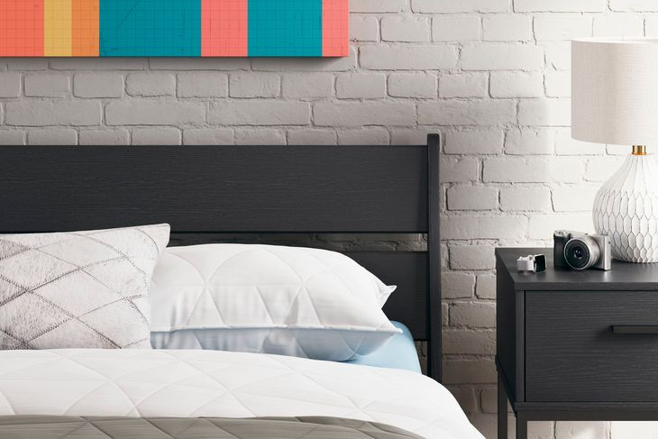 Socalle Matte Black Full Panel Headboard