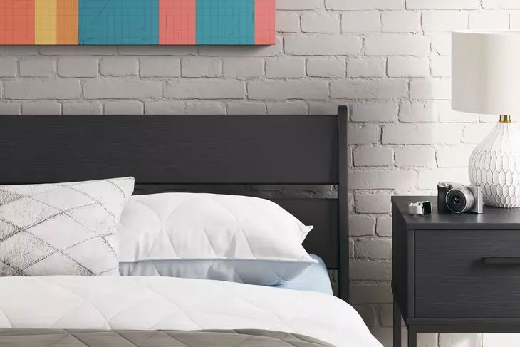 Socalle Matte Black Full Panel Headboard