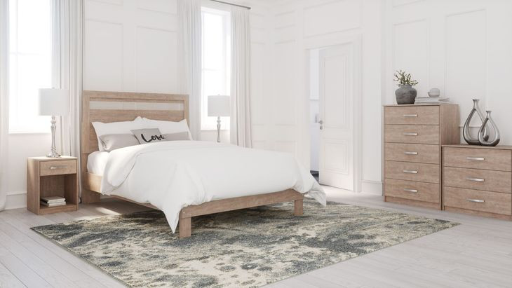 Flannia Warm Gray Full Panel Headboard