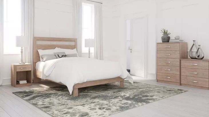 Flannia Warm Gray Full Panel Headboard