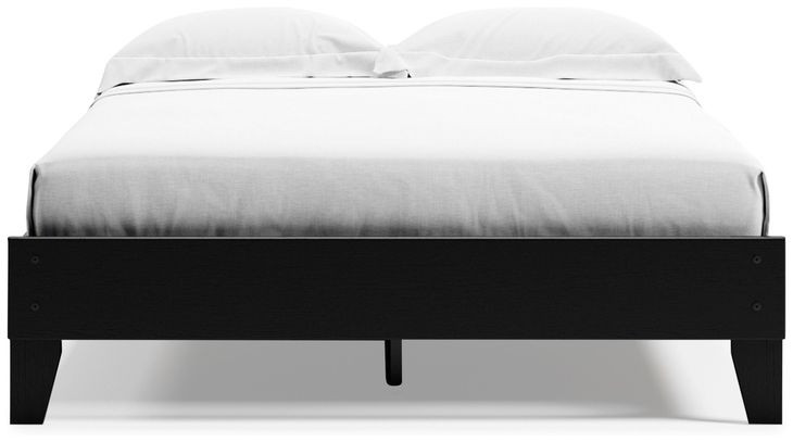 Finch Matte Black Queen Platform Bed