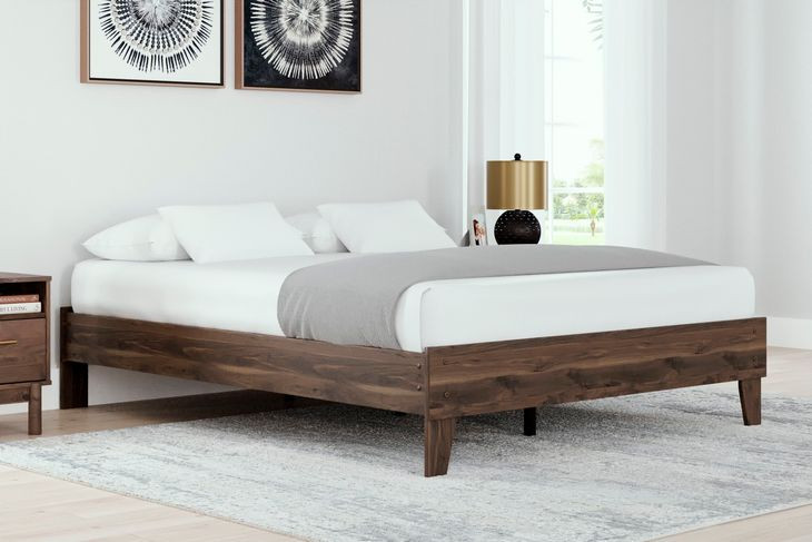 Calverson Mocha Platform Queen Bed