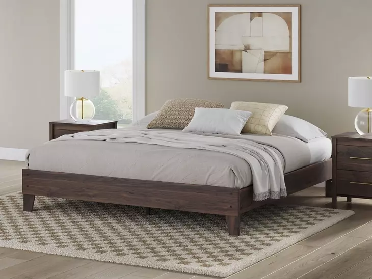 Calverson Brown King Platform Bed