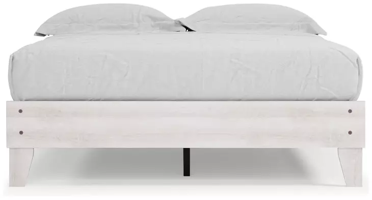 Shawburn Whitewash Queen Platform Bed
