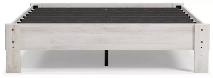 Shawburn Whitewash Queen Platform Bed