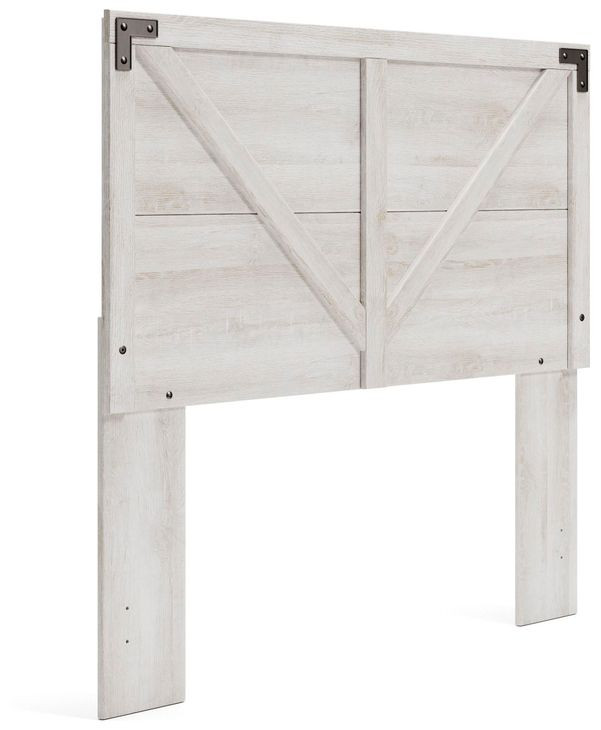 Shawburn Whitewash Full Crossbuck Panel Headboard